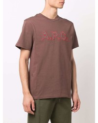 A.P.C. Embroidered Logo T Shirt