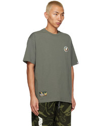 AAPE BY A BATHING APE Gray Patch T Shirt
