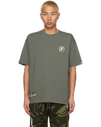 AAPE BY A BATHING APE Gray Patch T Shirt