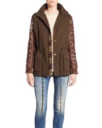Love Sam Cargo Embroidered Military Jacket