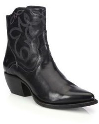 Frye Shane Embroidered Leather Booties