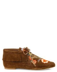 Tory Burch Festival Embroidered Leather Boots