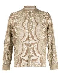 Bode Embroidered Lace Shirt