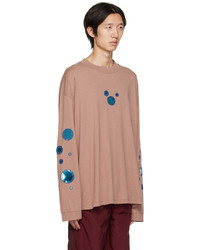 Acne Studios Brown Mirror Embroidery Long Sleeve T Shirt