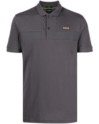 BOSS Logo Embroidered Panelled Polo Shirt