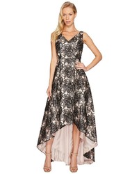 Calvin Klein Sequin Flower Print Embroidery High Low Gown Cd7bc07l Dress