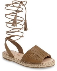 Sole Society Clover Ankle Wrap Espadrille Sandal