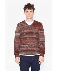 French Connection Pheasant Tweed Fair Isle Jumper