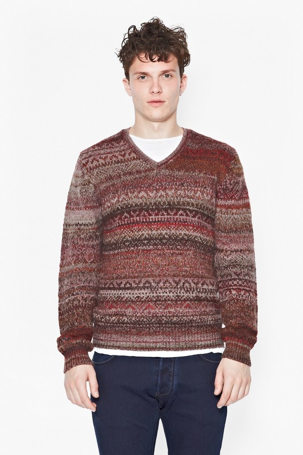 French Connection Pheasant Tweed Fair Isle Jumper | Where to buy ...