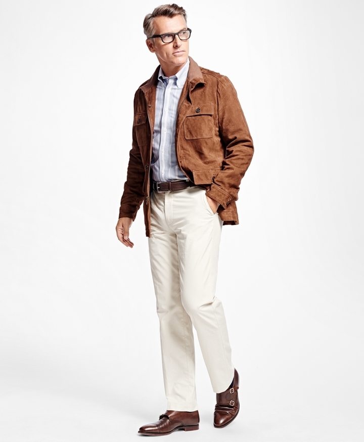 Brooks Brothers Suede Field Jacket 