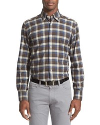 Brown Flannel Long Sleeve Shirt