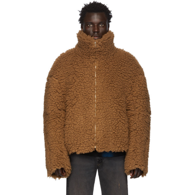 Eckhaus Latta Brown Yeti Jacket, $656 | SSENSE | Lookastic