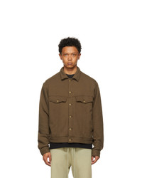 Brown Fleece Shirt Jacket