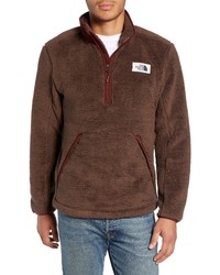 Brown Fleece Zip Sweater