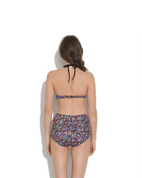 Madewell Giejotm Triangle Tie Bikini Top In Floral