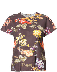 Brown Floral Blouse