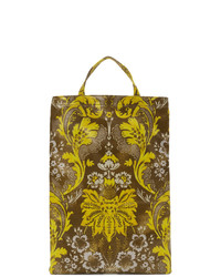Acne Studios Brown And Yellow Floral Print Tote