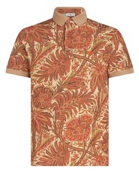 Brown Floral Polo