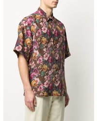 Etro Short Sleeved Floral Print Shirt