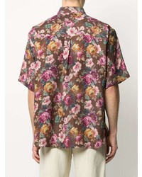Etro Short Sleeved Floral Print Shirt