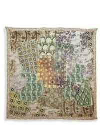 Salvatore Ferragamo Mix Floral Print Cashmere Silk Scarf