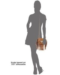 Sara Battaglia Cutie Pearl Calf Leather Fringed Crossbody Bag