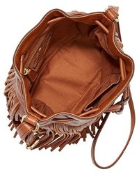 Fossil Jules Leather Fringe Bucket Bag