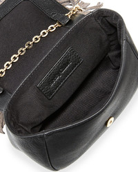 See by Chloe Rosita Mini Fringe Leather Crossbody Bag Graphite