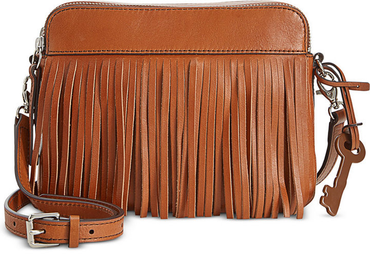 leather fringe crossbody bag