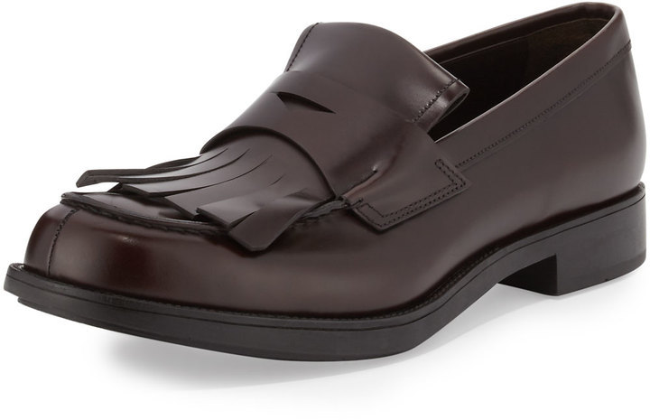 prada kiltie loafer