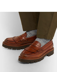 Grenson Leather Kiltie Loafers