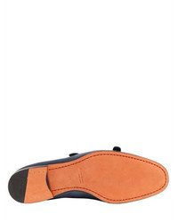 Santoni Fringed Leather Loafers