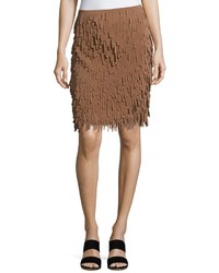 Brown Fringe Skirt