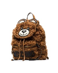 Moschino Brown Teddy Bear Shearling Backpack