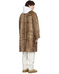 Clot Brown Southern Collar Faux Fur Coat