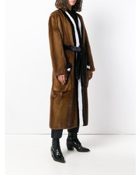 Liska Contrast Fur Coat