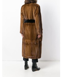 Liska Contrast Fur Coat