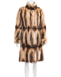 Dennis Basso Knee Length Fur Coat