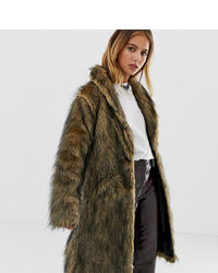 Reclaimed Vintage Inspired Fluffy Faux Fur Coat
