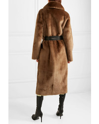 Common Leisure Love Oversized Belted Shearling Coat