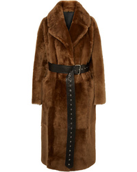 Common Leisure Love Oversized Belted Shearling Coat