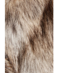 Stella McCartney Masha Cropped Faux Fur Coat Light Brown