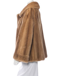 Mink Fur Open Front Coat