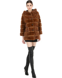 Simonetta Ravizza Hooded Mink Fur Coat