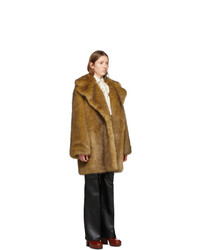 Gucci Tan Faux Fur Coat