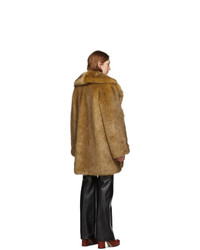 Gucci Tan Faux Fur Coat