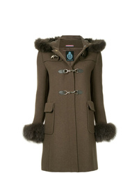 GUILD PRIME Fur Collar Double Breasted Coat