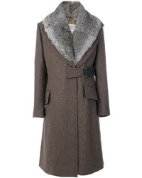 Maison Margiela Fur Trimmed Coat