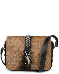 Saint Laurent Monogramme Fur Shoulder Bag