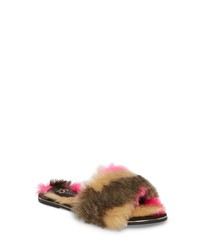 Yosi Samra Rose Faux Fur Slide Sandal
